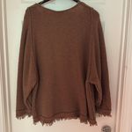 Free People ‎ Oversized Brown Wool Linen Sweater Size Small Photo 5