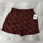 Open Edit Women's Patterned Shorts - Red and Black Photo 6