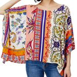 Desigual Like New  Sanders Scarf Multi Pattern Top Large Photo 1