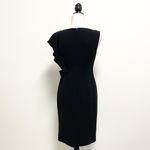 Rickie Freeman Teri Jon V Neck Ruffle Bow Dress Black Size 4 Photo 4