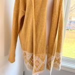 Old Navy  Fair Isle Knit Yellow Medium Open Front Cardigan Sweater Women's Photo 2