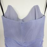 Michael Costello x Revolve India Periwinkle Blue Ruched Strapless Midi Dress Photo 9