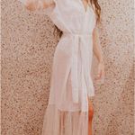 Untamed Petals  Serena Robe / White Sheer with Pearls  Photo 0