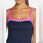 Lilly Pulitzer NWT  SHELLBEE True Navy Blue Pink Ric Rac Scuba Lined Sz S Photo 1