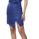 Young Fabulous and Broke Elegant Blue Satin Dress Photo 0