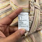 American Eagle Outfitters Paperbag Pants Womens M Beige Striped Belted Wide Leg Photo 7