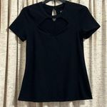 Torrid Foxy Choker Neck Keyhole Tee in Deep Black Photo 0