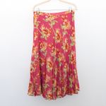 VTG Y2K Floral Midi Skirt Size M/L Pink Reversible Boho Cottage Prairie 90s Size M Photo 1