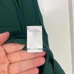 ALC Frank ALC Size 4 Green Liza Silk Choker Deep V-Neck Long Sleeve Blouse Photo 9