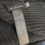 AllSaints Cardigan Ruana Black Wool Blend One Size Open Front Sweater Wrap Photo 4
