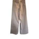 ZARA  Women's Baggy Wide Leg Jeans High Rise Capri Frayed Stretch Size 6 Photo 2