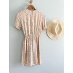 & Other Stories & Other Stories | Tan and White Knot Detail Faux Wrap Mini Dress | Sz 4 Photo 7