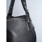 Coach Black Pebbled Leather Hobo Blue Lining F15064 Photo 1