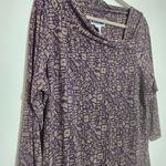 Jessica London  JL Studio Purple Print Dress Size 1X Plus Size Purple Dress Photo 5