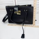 La Terre Multi Compartment Satchel‎ Bag Handbag Purse Black Large Photo 8