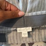 J.Jill Linen Stretch Gray Pinstriped Straight Leg Pants Size 8 Lightweight Photo 5