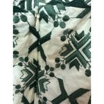 ZARA  Embroidered Shorts Womens Size M Green Geometric Pattern High Waisted Photo 9