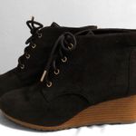 Dr. Scholls black faux suede wedge ankle booties Photo 2