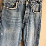 ZARA  Light Wash Blue Denim Distressed Flare Leg Jeans Women’s 2 Casual Photo 1