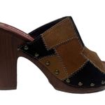 Unionbay Patchwork Suede Women’s Wood Hippie 90’s Platform Sandals size 8 NEW Photo 1