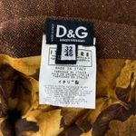 Dolce & Gabbana  Wool Silk Blend Tweed Skirt M Brown Knee Length Lined Zipper Photo 4