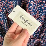 Pepe Jeans Navy Floral Sleeveless Button-Front Dress with Pockets Photo 10