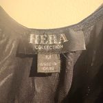 Hera Collection Black sheer lace appliqué top Photo 5