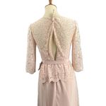 Jenny Packham Maxi Dress Blush Pink Lace and Chiffon Pleated Skirt 2 New Photo 7