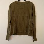 We The Free The Mix Army Green Ribbed Oversized Long Sleeve Top Women's Medium Photo 5