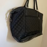 Quilted Duffel Bag Weekender Overnight Travel Tote Bag Black Vacation Preppy Photo 1