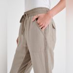 Splendid Lakeside Linen Blend Jogger Pants in Fawn Medium Photo 4