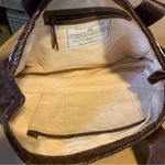 THREADS OF EVOLUTION "WANDERLUST" WEEKENDER BAG CREAM CHINDI RUG & BROWN LEATHER Photo 12