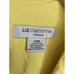Liz Claiborne A-line Yellow Dress 20W Women’s Plus Size Textured Midi Belted Photo 7