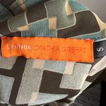 Vintage Green Geometric Top Mod Print Retro 70s Inspired Funky Groovy Small Photo 3