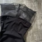 ZARA  NWT black mesh sheer organza 2 in one style underlay midi cocktail dress Photo 6