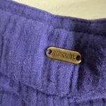 Rip Curl  Blue Gauze Cropped Jumpsuit Wide Leg Square Neck Pockets Size L Photo 6