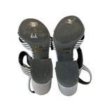 Qupid  Striped Heel Sandals Womens Size 8 Block 4.5" Ankle Strap Summer Shoe Photo 6