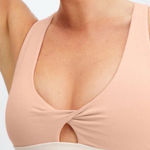 Fabletics Peach Cream Oasis Twist Sports Bra Medium Impact Womens S Photo 0