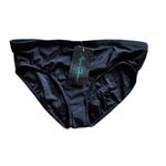 Aqua Green NWT Womens  Black UPF 50 Mid-Rise Bikini Briefs Bottoms 868061 - Sz XL Photo 1