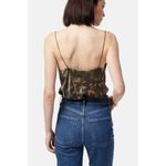 Cami NYC NWT Axel Green Camo Silk Bodysuit Size Medium Photo 1