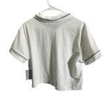 Recess By Zella White Maggie Polo Shirt Medium Navy Piping Photo 5