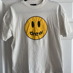 Drew  House Womens XXS Oversized Ivory Smiley Graphic Tee Photo 0