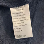 Anthropologie Deletta Murray Coat Sweatshirt Bomber Cotton Navy Blue Size Small Photo 10