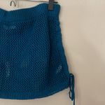 Teal Knit Mini Bikini Cover Up Skirt Size XL Blue Photo 5