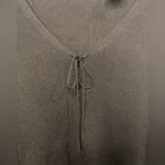 Apostrophe ‎ Womens Black V Neck Sweater with Tie Size Large 14/16 Pullover Knit Photo 3