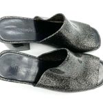 Jeffrey Campbell  Petra Block Heel Jelly Slide Black Glitter Sandal Womens Size 7 Photo 9