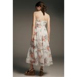 Anthropologie  The Somerset Strapless Maxi Dress Ivory Floral Size Medium NWT Photo 2