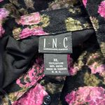 International concepts Long Sleeve Button Front Lace Blouse Pink & Black Floral Photo 2