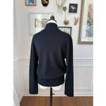 Bogner Black Mock Neck Colorful Embroidered Flowers Ski Sweater Wool Blend M Size M Photo 5