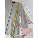 ZARA  Zipper Front Long Blazer Gray Office Girlboss Workwear Career Womens Sz M Photo 6